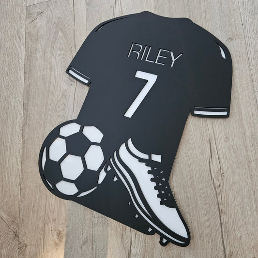 Personalised Soccer Top Name Plaque