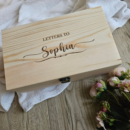 Letters To Engraved Keepsake Box