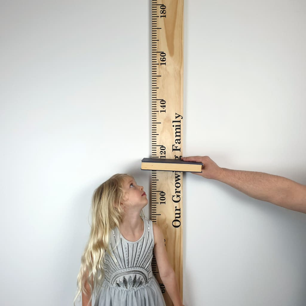 Wooden Height Chart - Personalised Childrens Growth Ruler - Height Chart