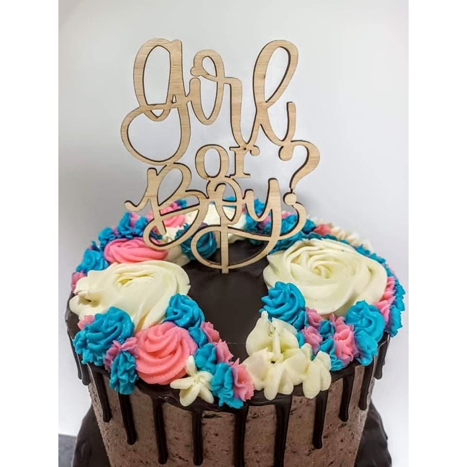 Girl or Boy Cake Topper - Cake Topper