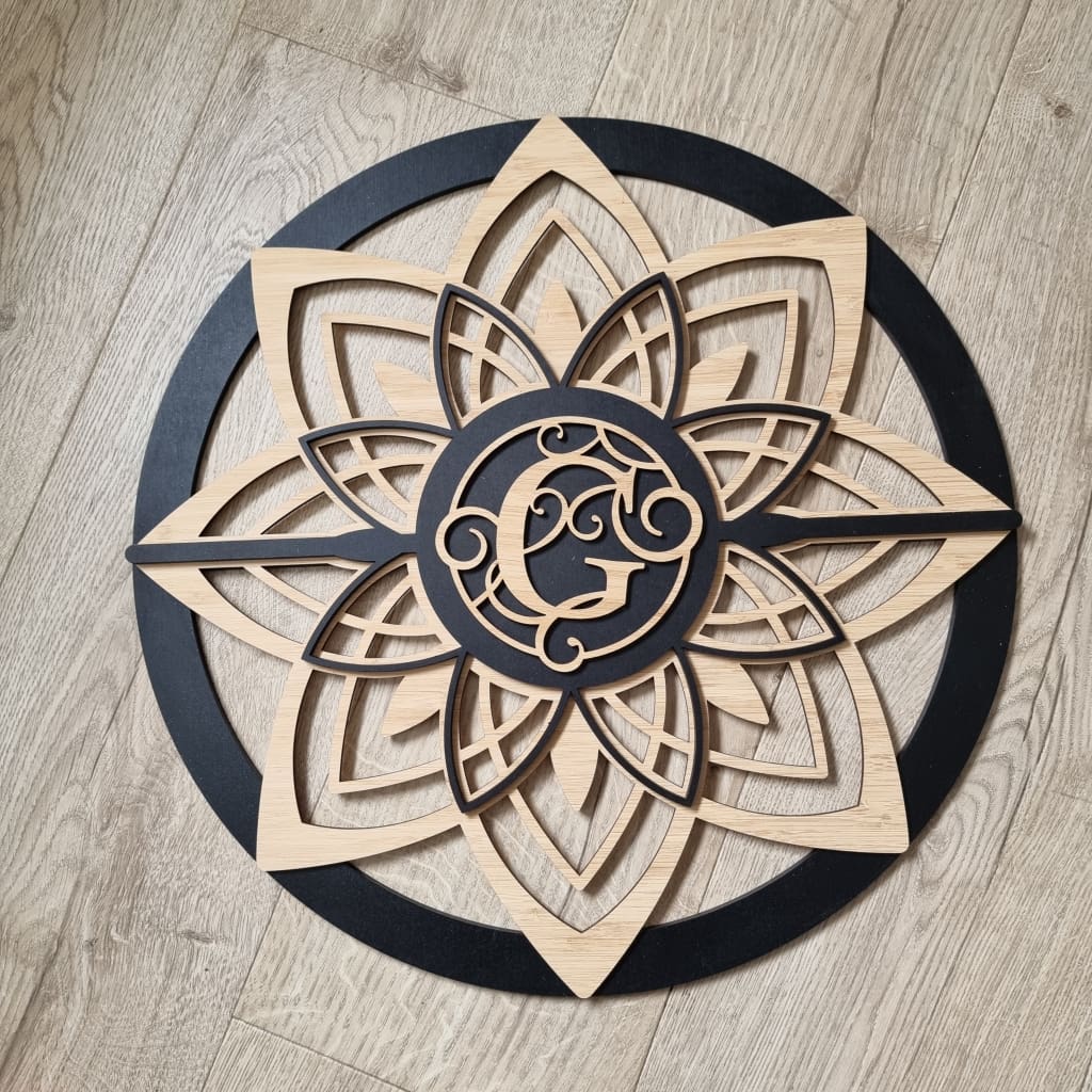 Mandela Flower Single Colour + Bamboo - G - Mandela