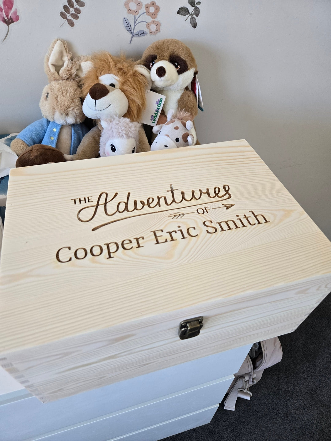 Keepsake Box Pine Engraved The Adventures Of Personalised