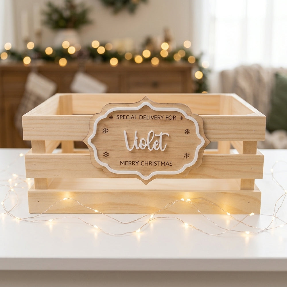 Personalised Special Delivery Christmas Crate- Ready To ship