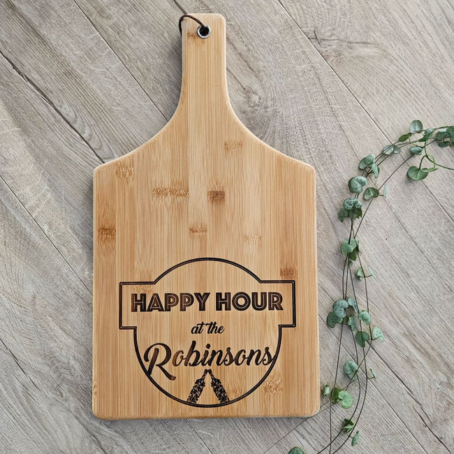 Bamboo Cheese Board Personalised Happy Hour - Cheese Boards