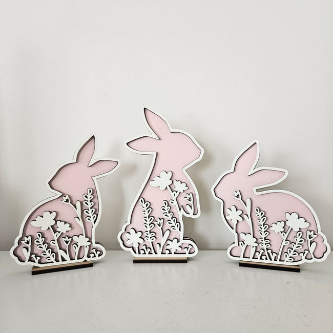 Bunny Set - Pink - Craft Shape