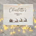Christmas Box with Santa and Sleigh - Keepsake Box