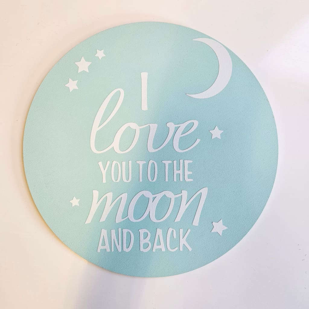 Clearance Items - 30cm mint I love you to Moon and back