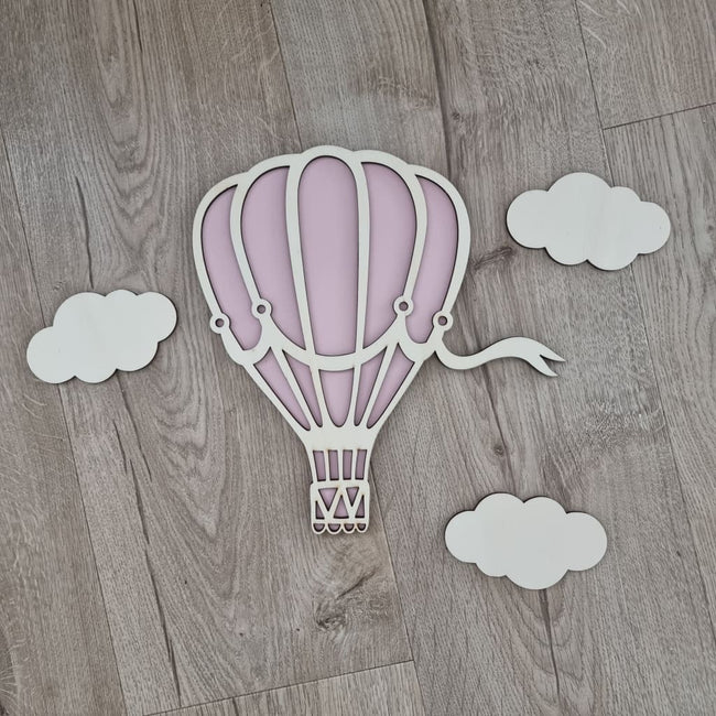 Hot Air Balloon Wall Decor Set - Craft Shape
