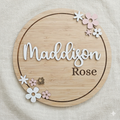 Raised Floral Name On Bamboo