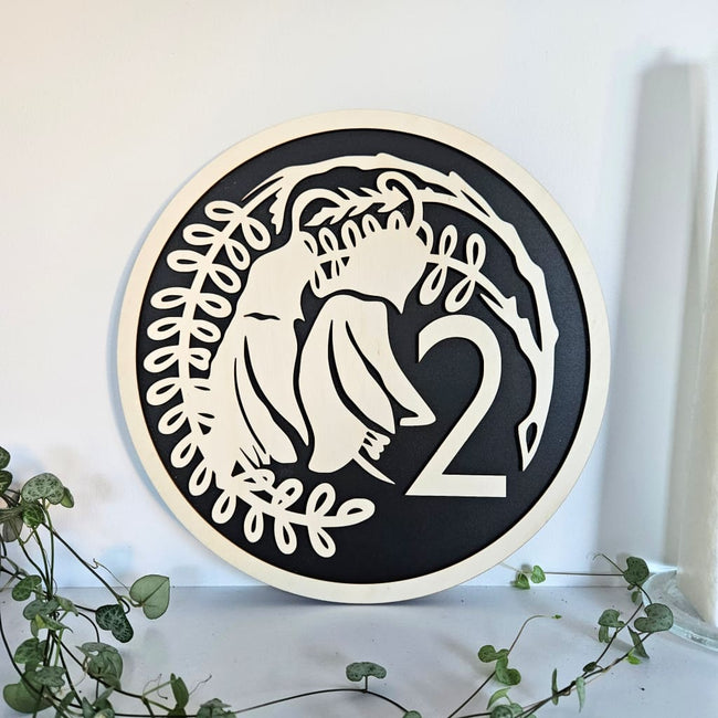 NZ Two cent Coin Wall Art - Geometric Animals