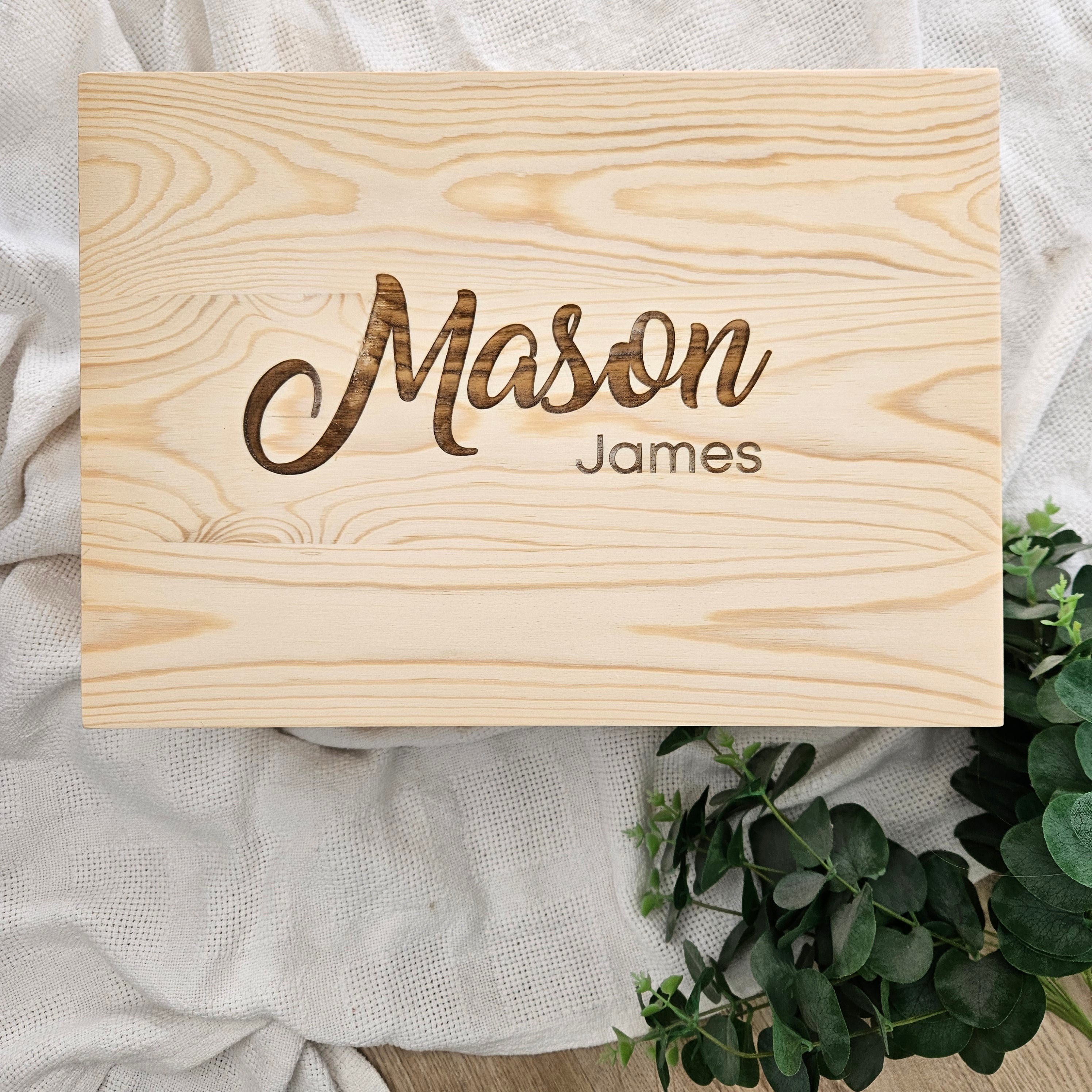 Mason Wooden Keepsake Box