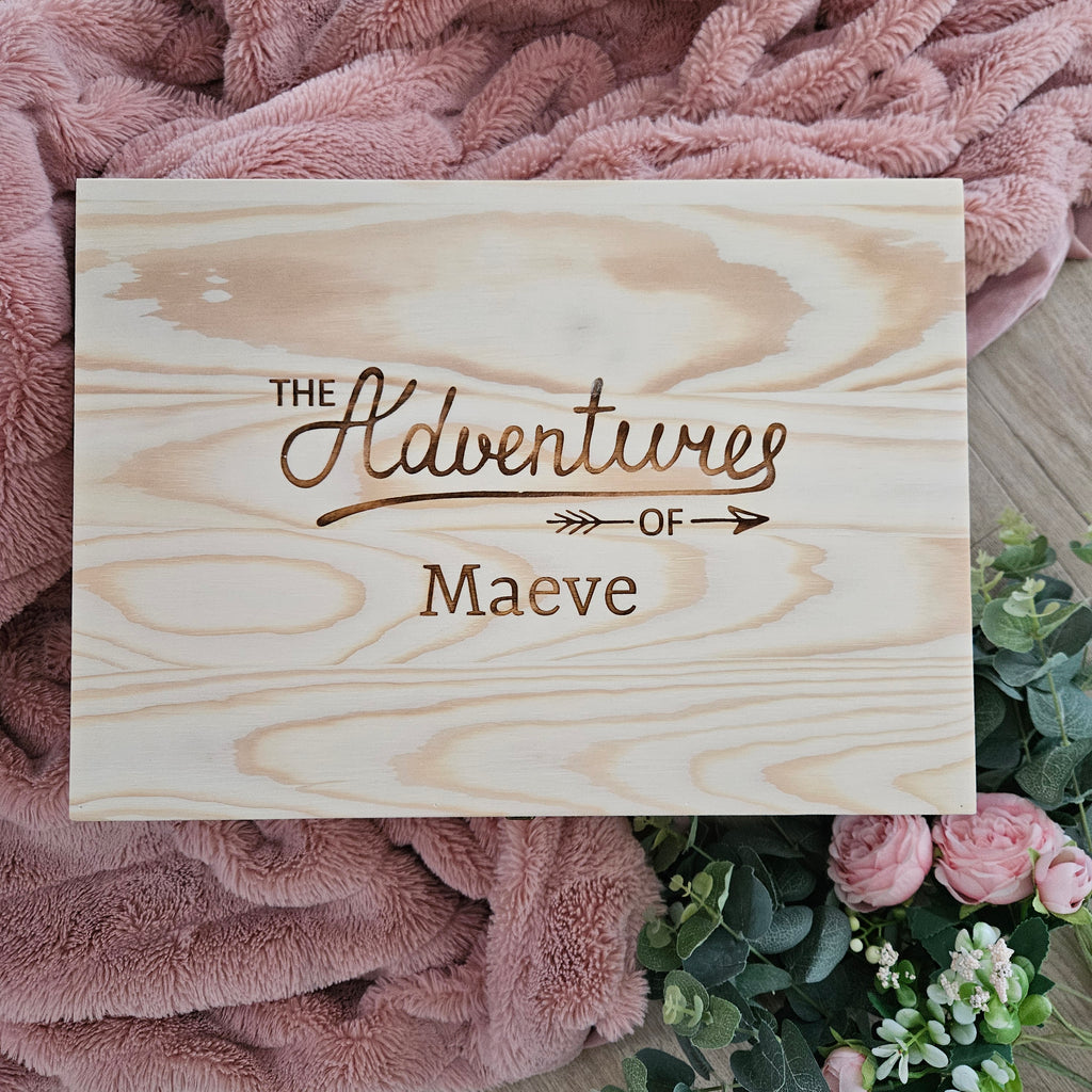 Keepsake Box Pine Engraved The Adventures Of Personalised