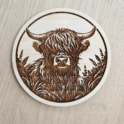 Highland Cow Coasters