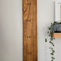 Walnut Stained Pine Wooden Height Chart - Personalised Growth Ruler - Height Chart