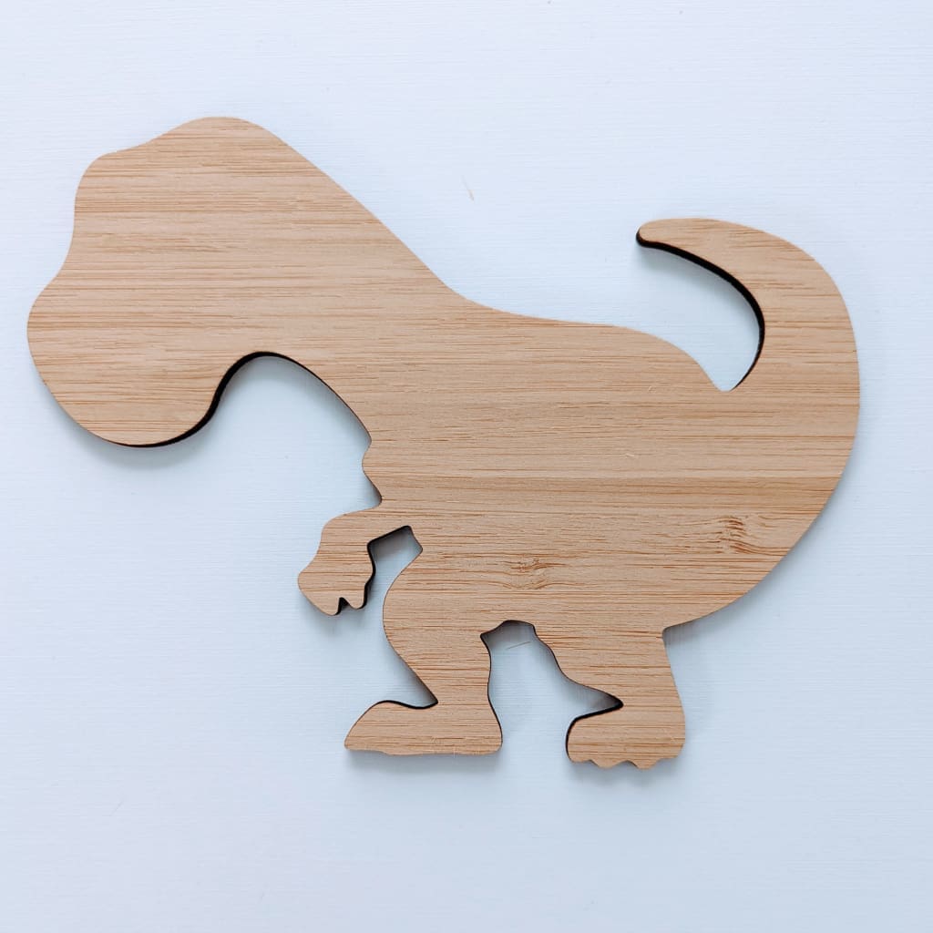 12cm Two Pack Shape/Blank Bamboo - Baby Dinosaur 14 - Craft Shape