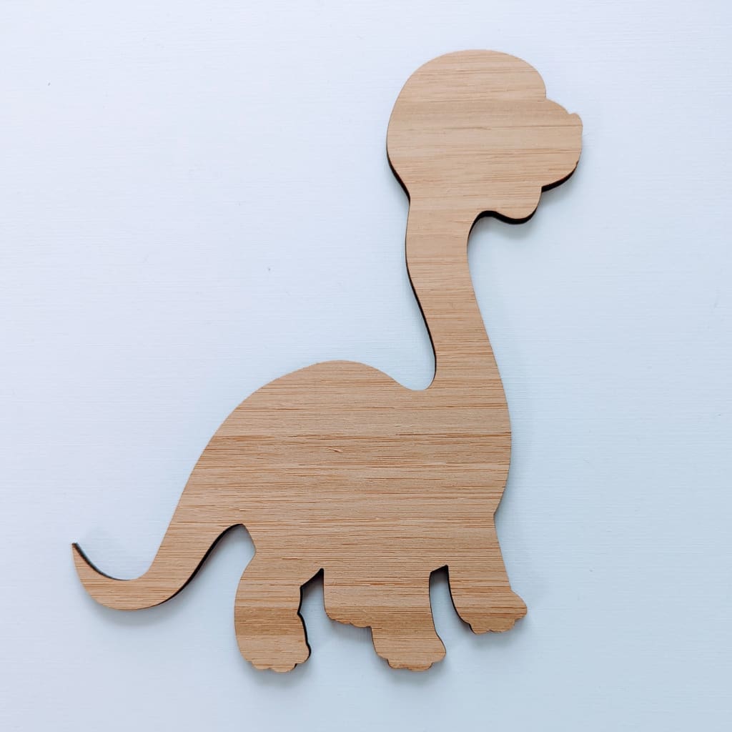 12cm Two Pack Shape/Blank Bamboo - Baby Dinosaur 6 - Craft Shape