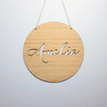 Bamboo Name Plaque Script Font - Laser Cut Name Plaque