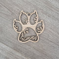 Cat Paw Christmas Baubles Personalised - Christmas Baubles