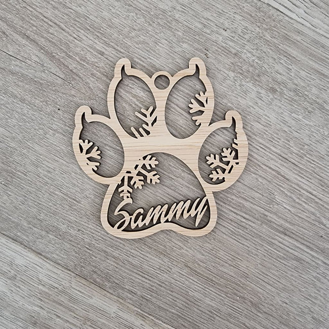 Cat Paw Christmas Baubles Personalised - Christmas Baubles