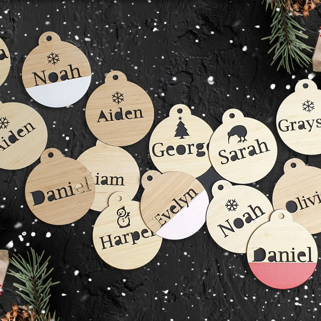 Christmas Baubles Personalised Dipped - Christmas Baubles