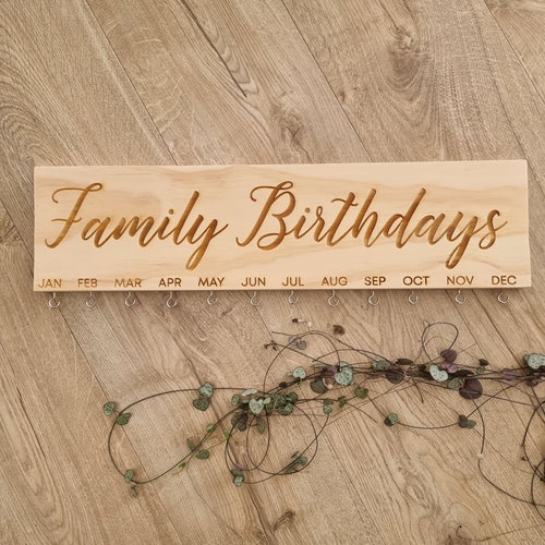 Family Birthday & Celebrations Boards Pine Engraved - Family Birthdays - General Signs