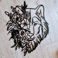 Floral Wolf Wall Art - Geometric Animals