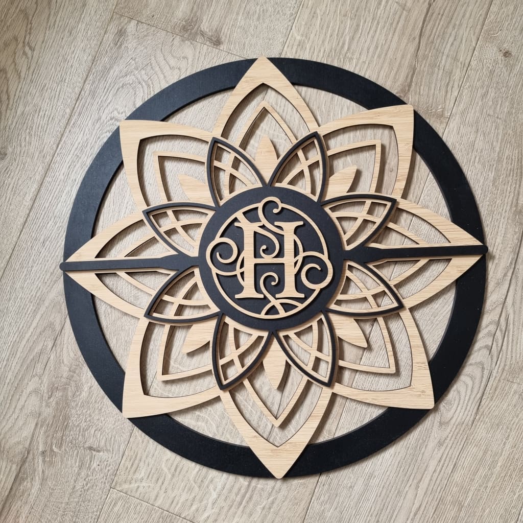 Mandela Flower Single Colour + Bamboo - H - Mandela