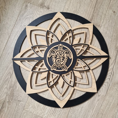 Mandela Flower Single Colour + Bamboo - TURTLE - Mandela
