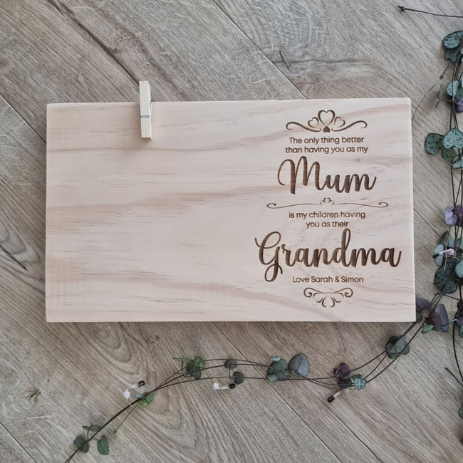 Pine Picture Holder Mum & Gran - General Signs