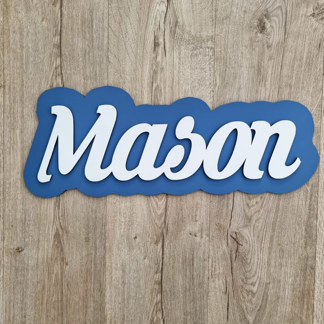 Popped Wall Name Plaque Free Personalisation - Laser Cut Name Plaque