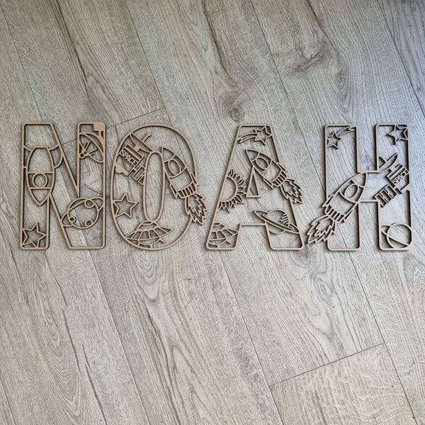 Space Letters Large Nude (Unpainted) - Letter Tiles