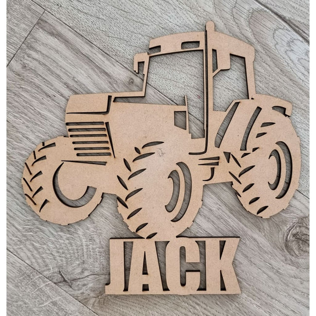 Tractor Name Plaque Nude - Laser Cut Name Plaque