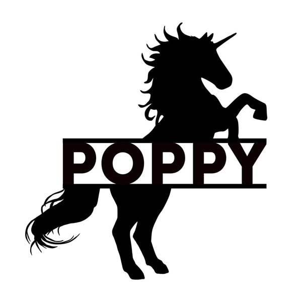 Unicorn Name - Nude (Unpainted) - Laser Cut Name Plaque